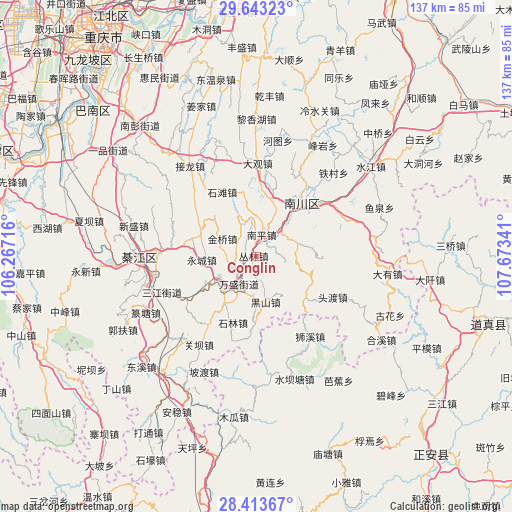 Conglin on map