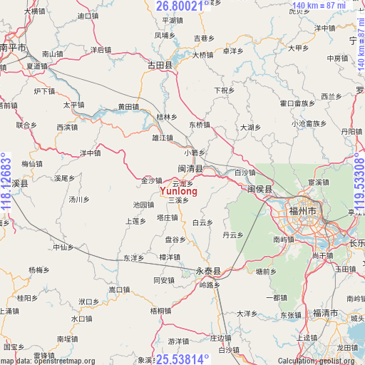 Yunlong on map