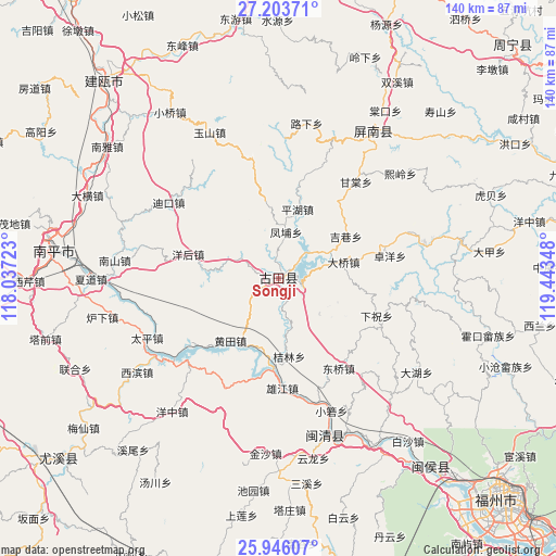 Songji on map