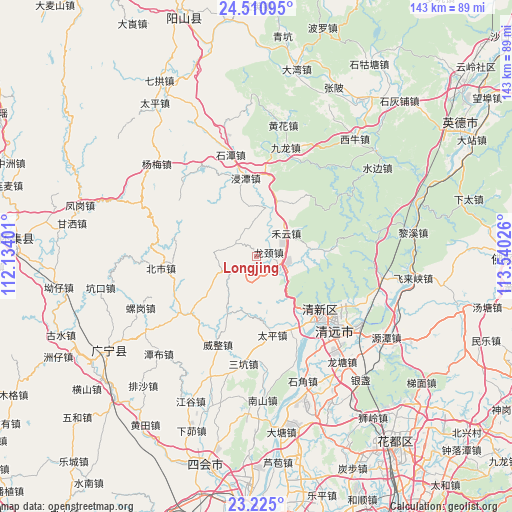 Longjing on map