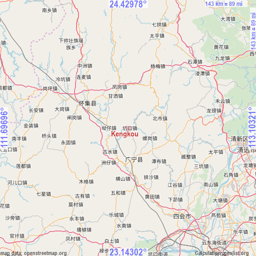 Kengkou on map