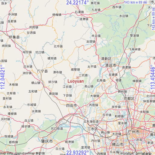 Luoyuan on map