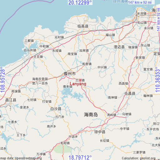 Lanyang on map