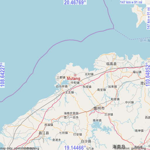 Mutang on map