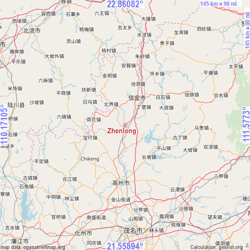 Zhenlong on map