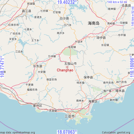 Changhao on map