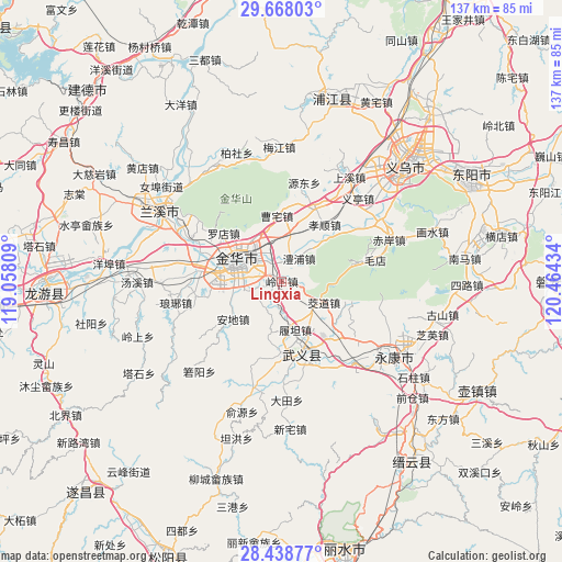 Lingxia on map