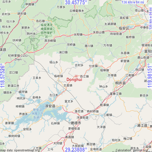 Donghui on map