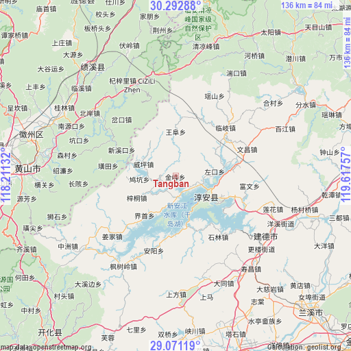 Tangban on map