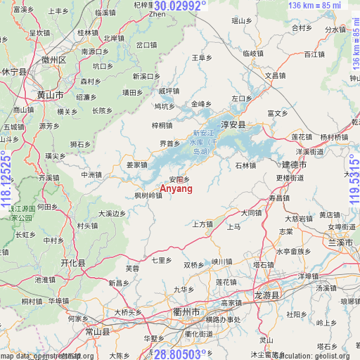 Anyang on map