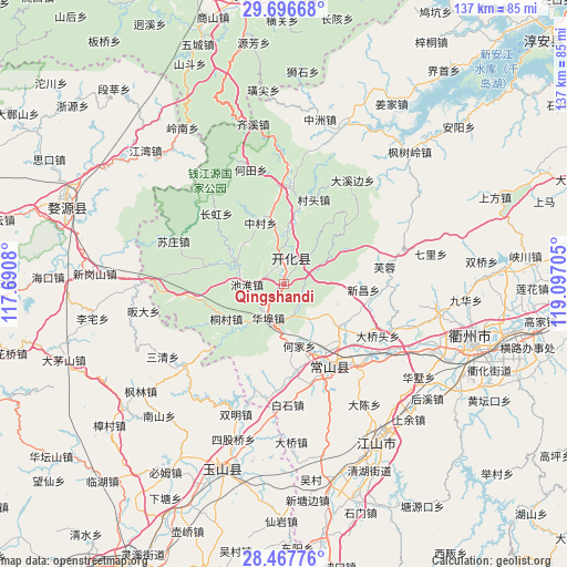 Qingshandi on map