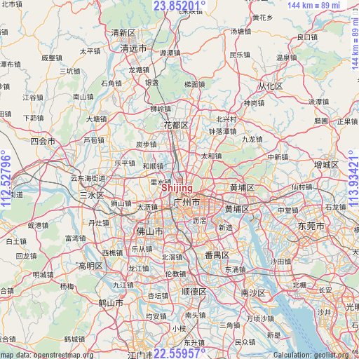 Shijing on map