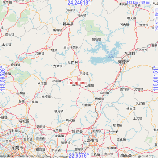 Longjiang on map