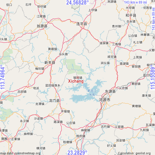 Xichang on map