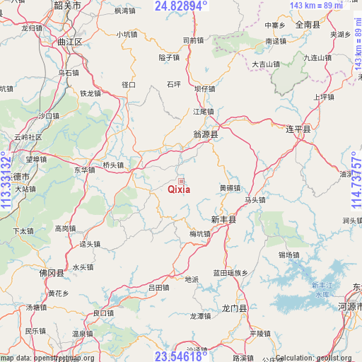 Qixia on map