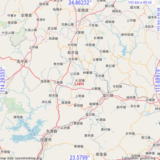 Lishi on map