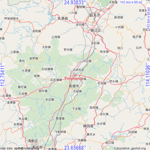 Yinghong on map