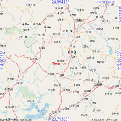 Qingzhou on map