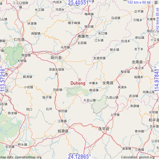 Duheng on map