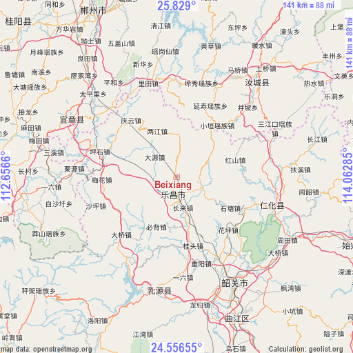 Beixiang on map