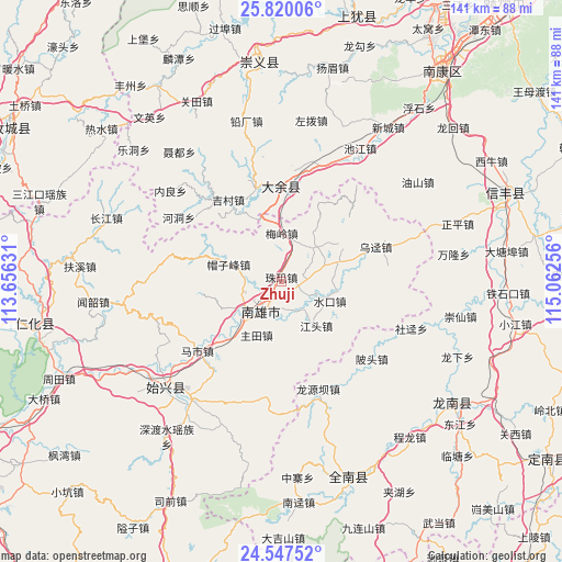 Zhuji on map