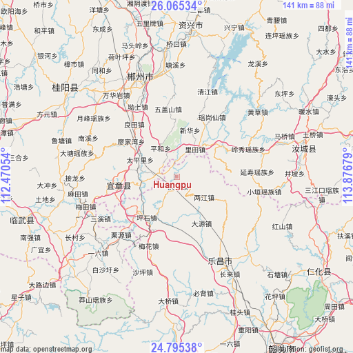 Huangpu on map