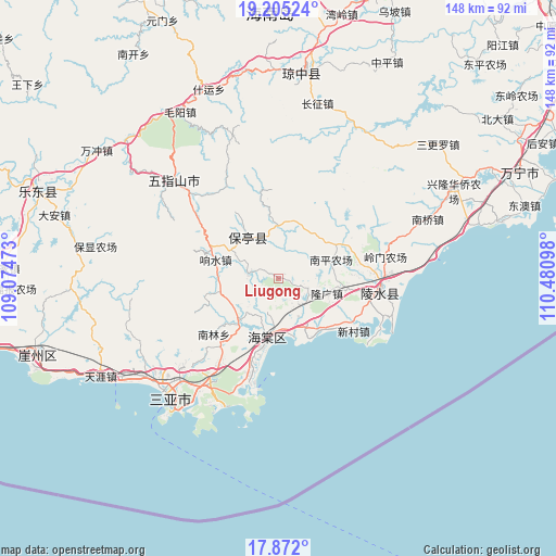 Liugong on map
