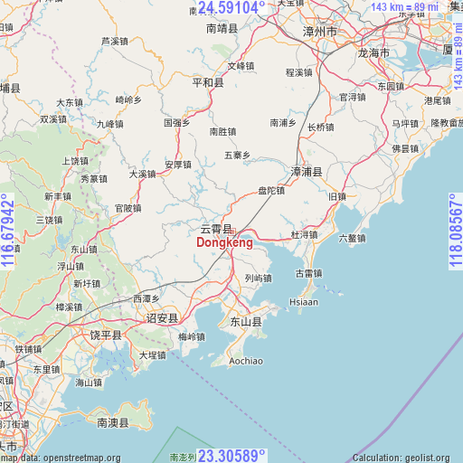 Dongkeng on map