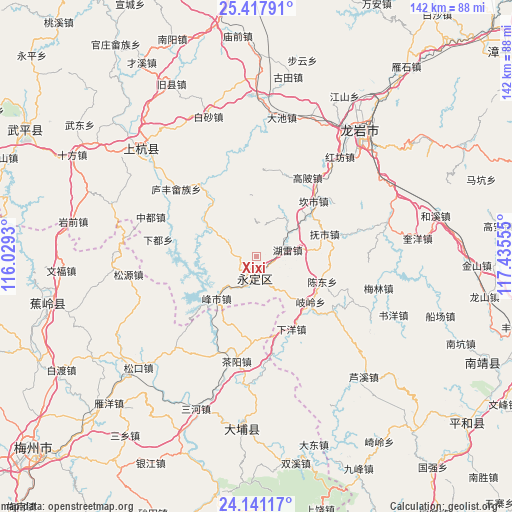 Xixi on map