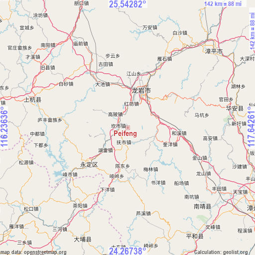 Peifeng on map
