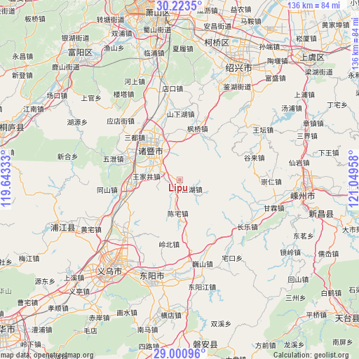 Lipu on map