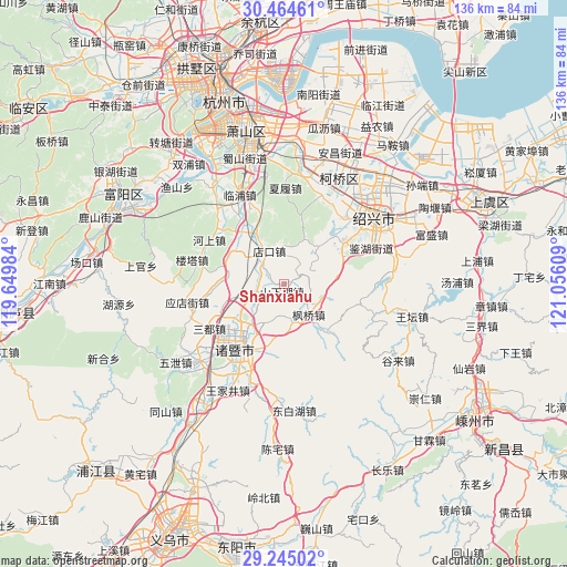 Shanxiahu on map