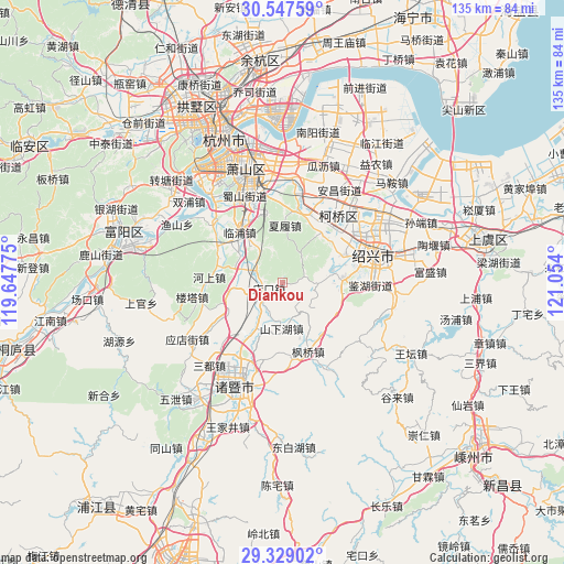 Diankou on map