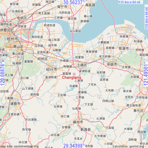 Changtang on map