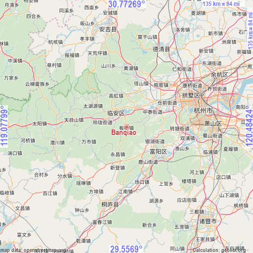 Banqiao on map