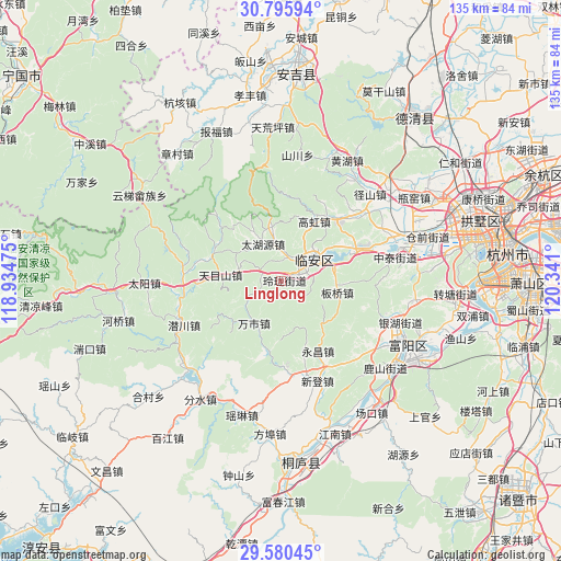 Linglong on map