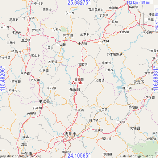 Wenfu on map