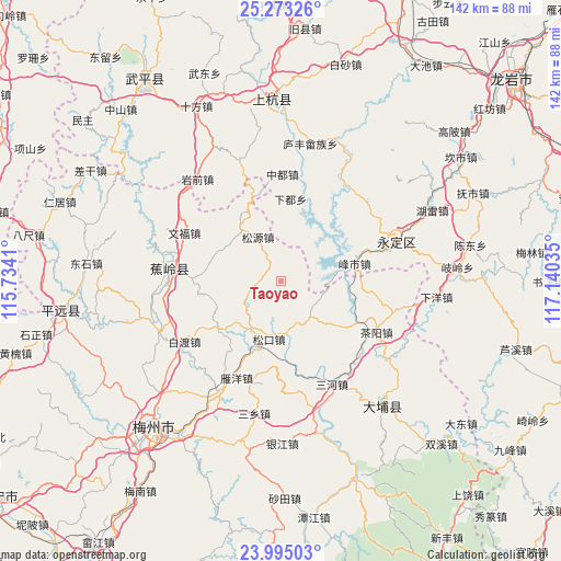 Taoyao on map