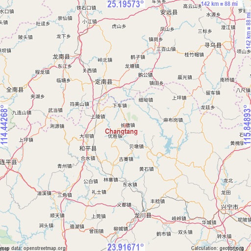 Changtang on map