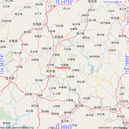 Yousheng on map