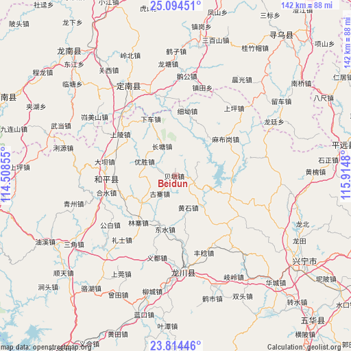 Beidun on map