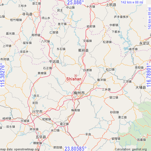 Shishan on map