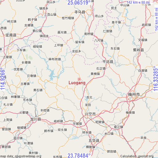 Luogang on map