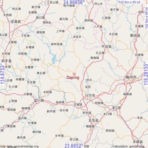 Daping on map