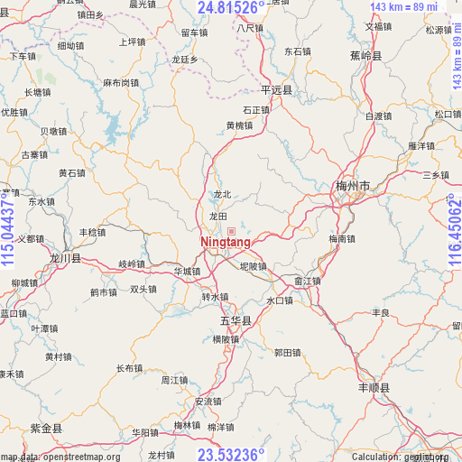 Ningtang on map