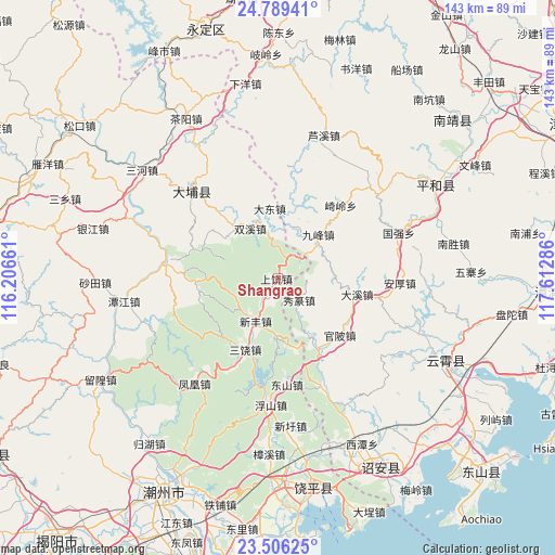 Shangrao on map