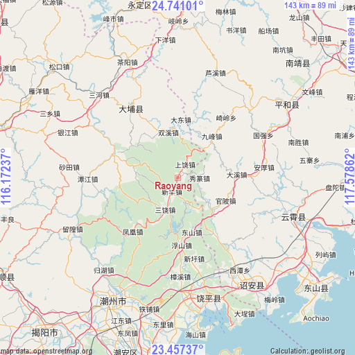 Raoyang on map