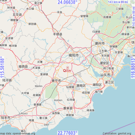 Qilin on map