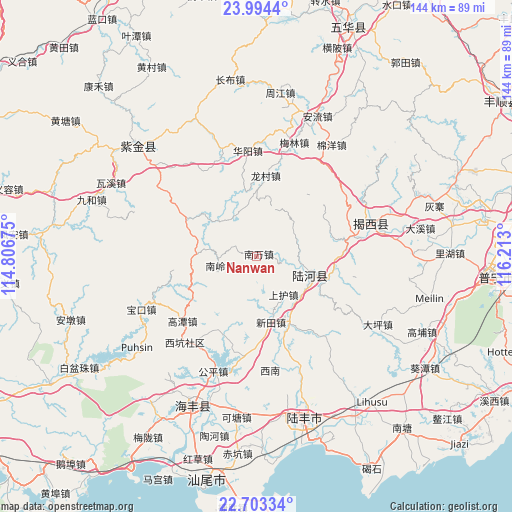 Nanwan on map