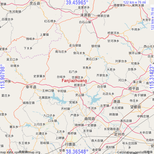 Fanjiazhuang on map